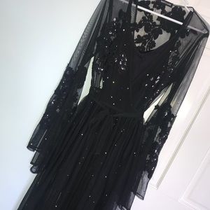 Black lace gown